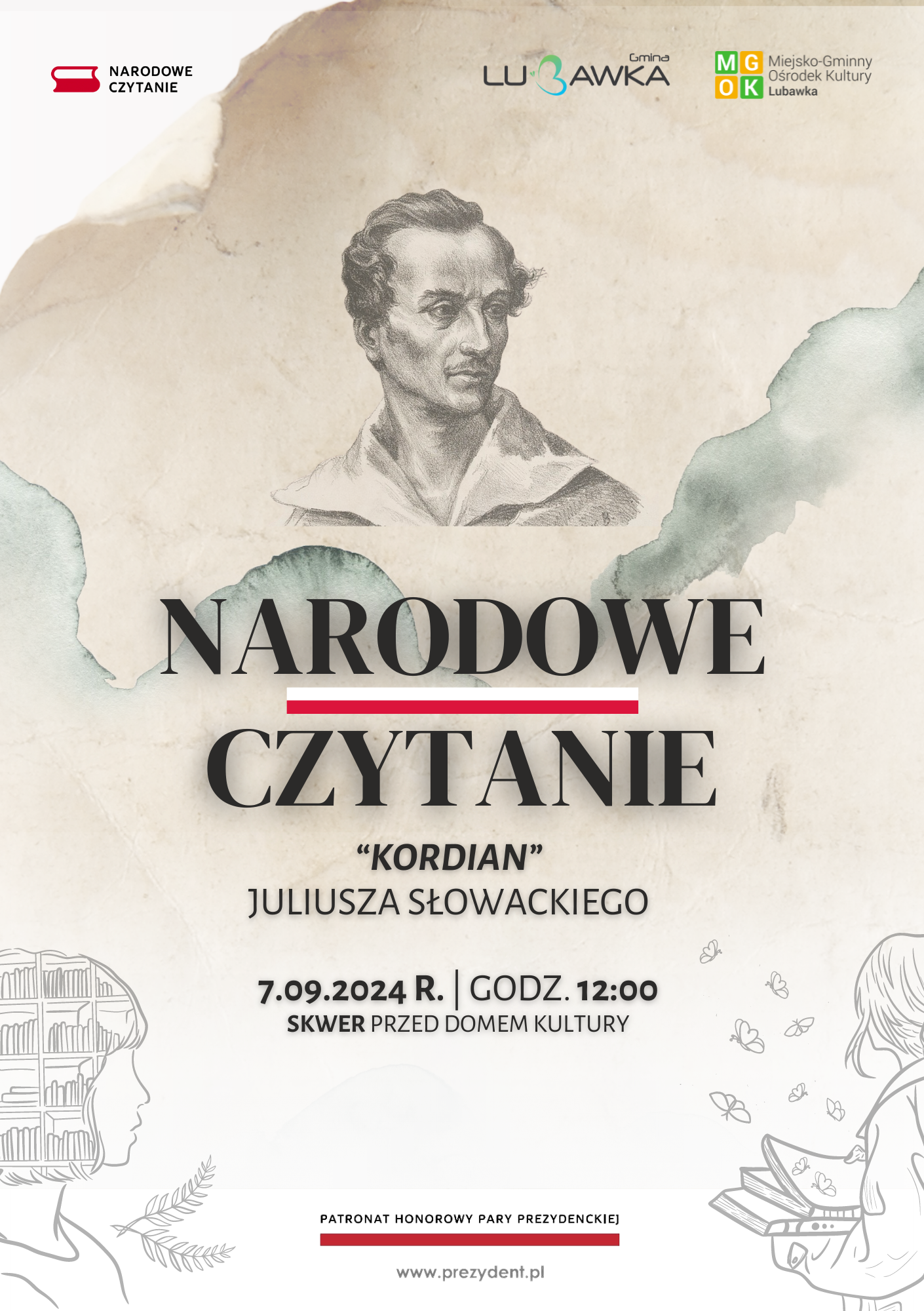 Zapraszamy do udziału w Narodowym Czytaniu ”Kordiana” J. Słowackiego