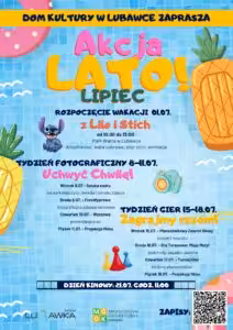 Plakat - Akcja Lato Lipiec 2025