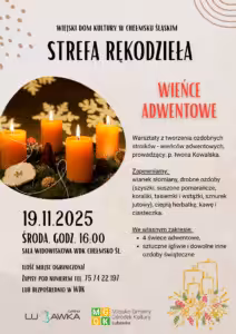 Plakat - Strefa Rękodzieła – wieńce adwentowe
