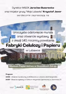 Plakat - 140-lecie powstania Fabryki Celulozy i Papieru w Lubawce